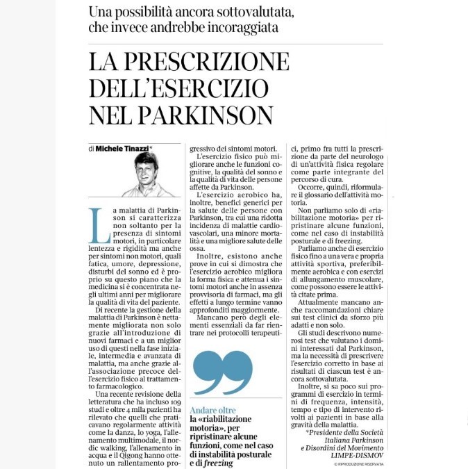 L’esercizio fisico rallenta i sintomi motori del Parkinson